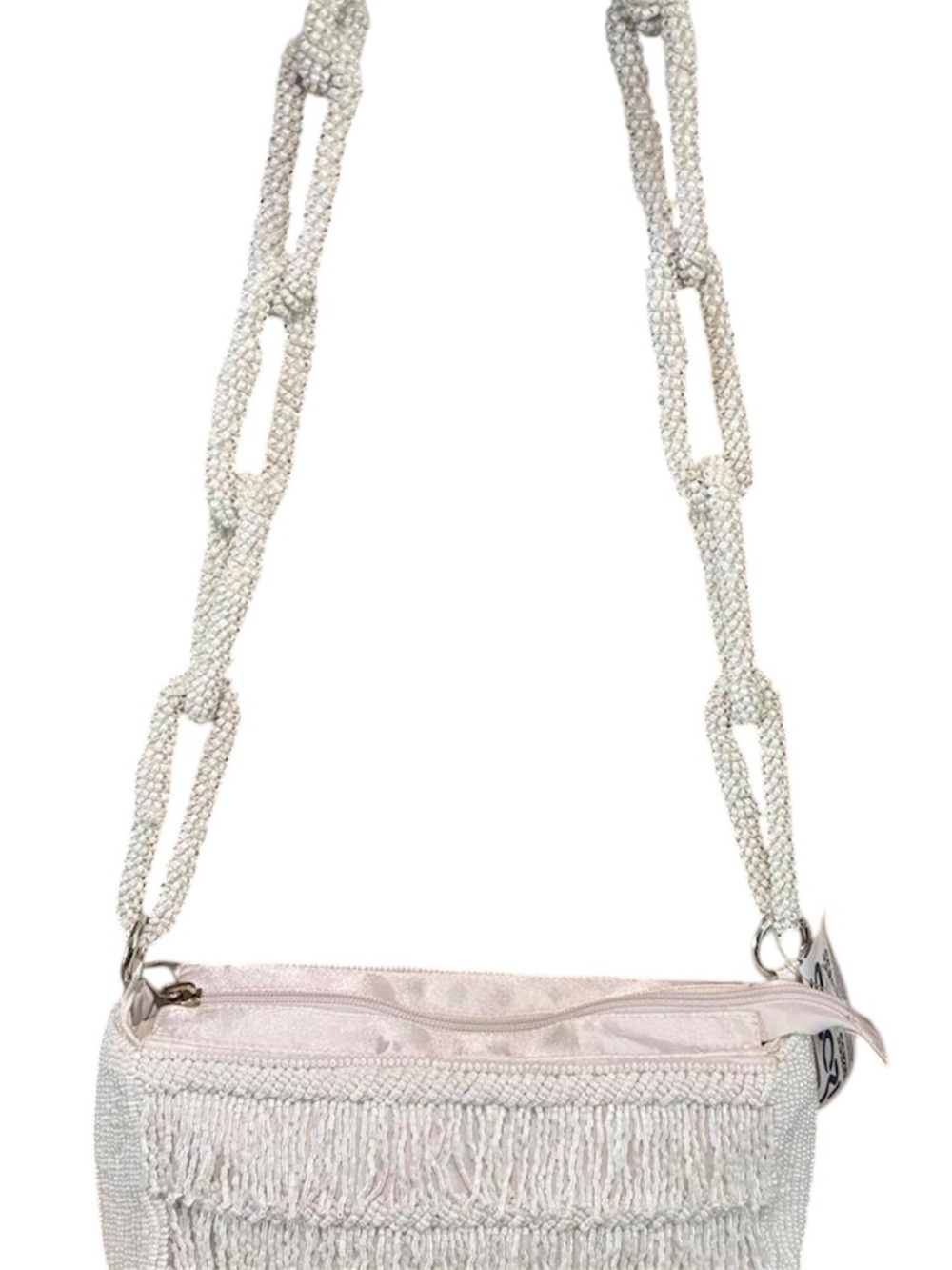 Beaded Fringe Crossbody Bag - NEW
